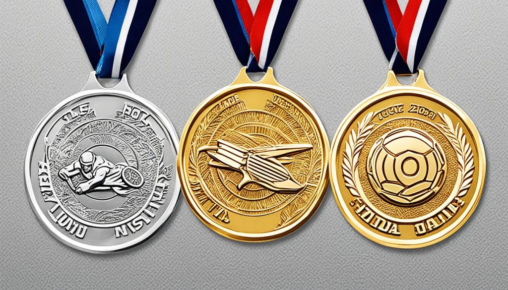 Custom gold, silver, bronze medals