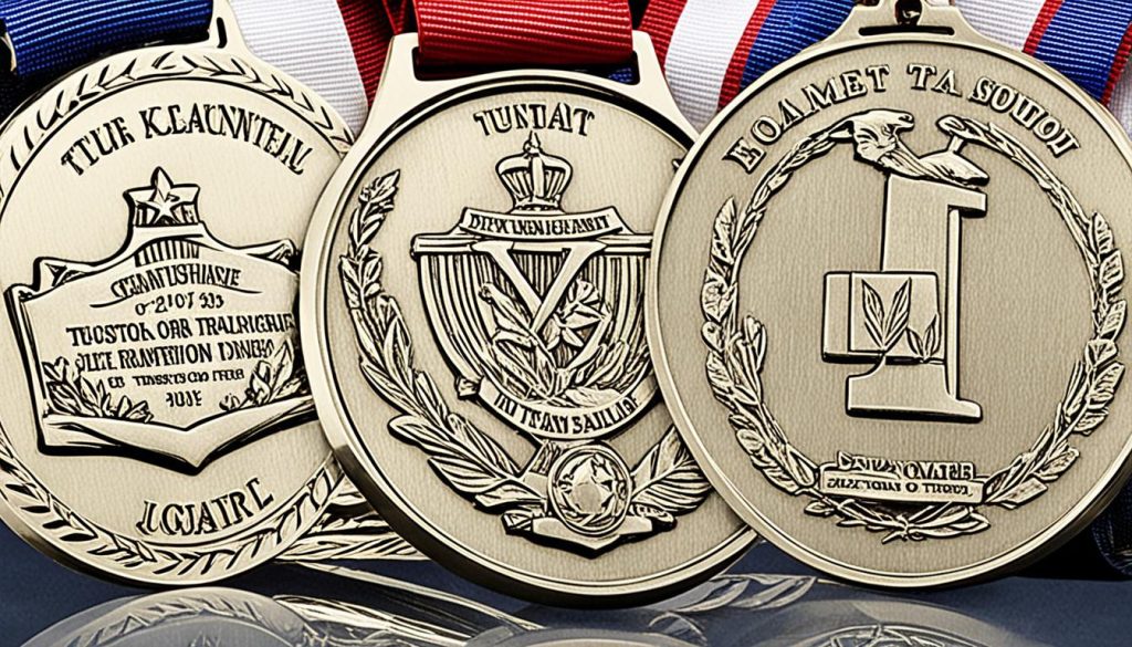 Custom medals with names and dates