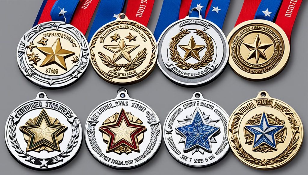 Custom medals with ribbons