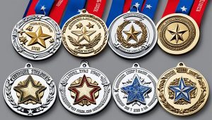 Custom medals with ribbons