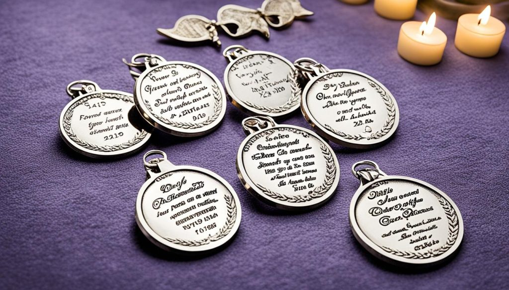 personalized remembrance tokens