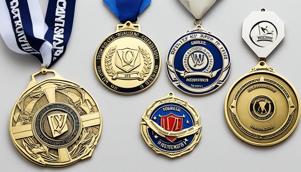 variety of custom medals