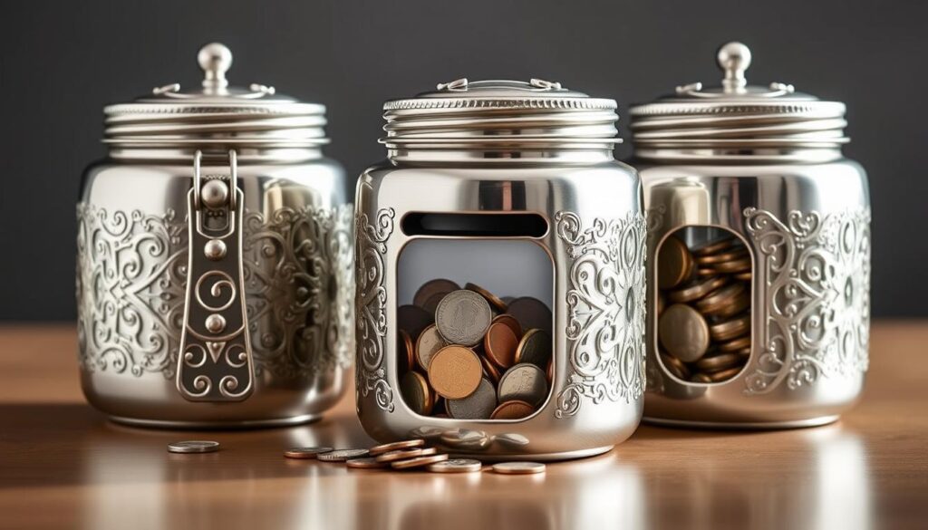 Heavy Gauge Steel Coin Jars