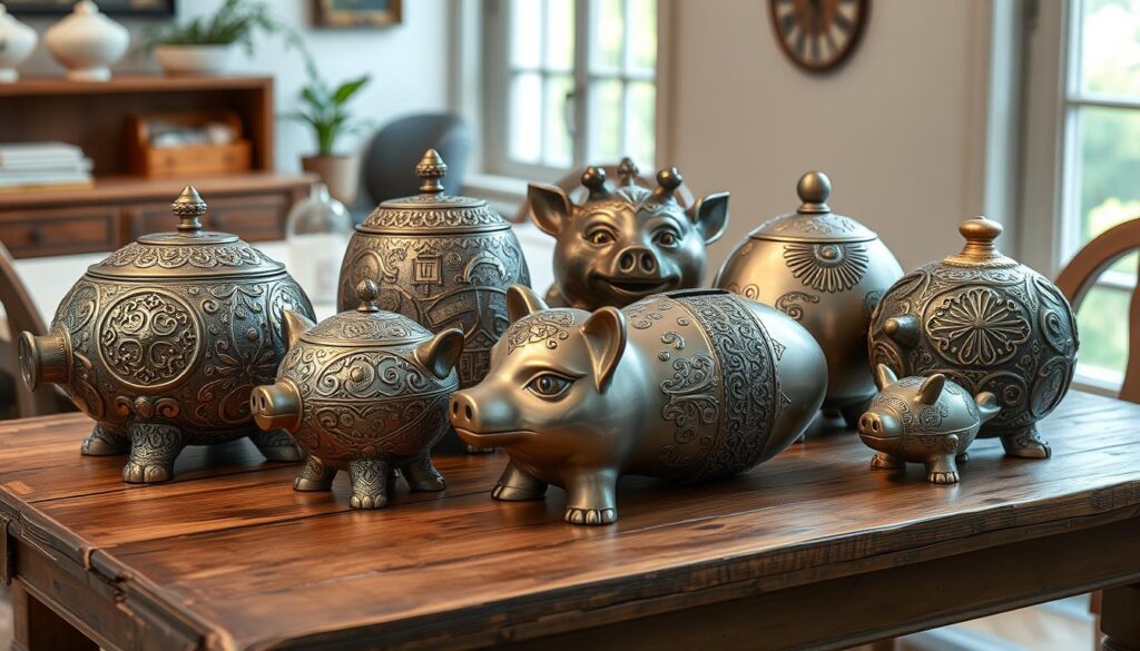 decorative metal banks