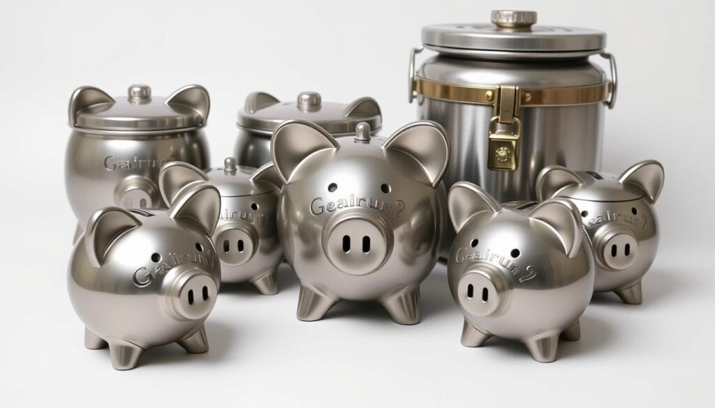 heavy-duty metal piggy banks