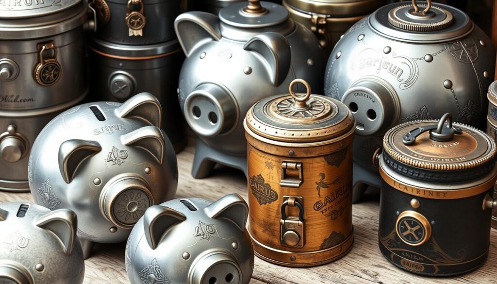 heavy-duty metal piggy banks