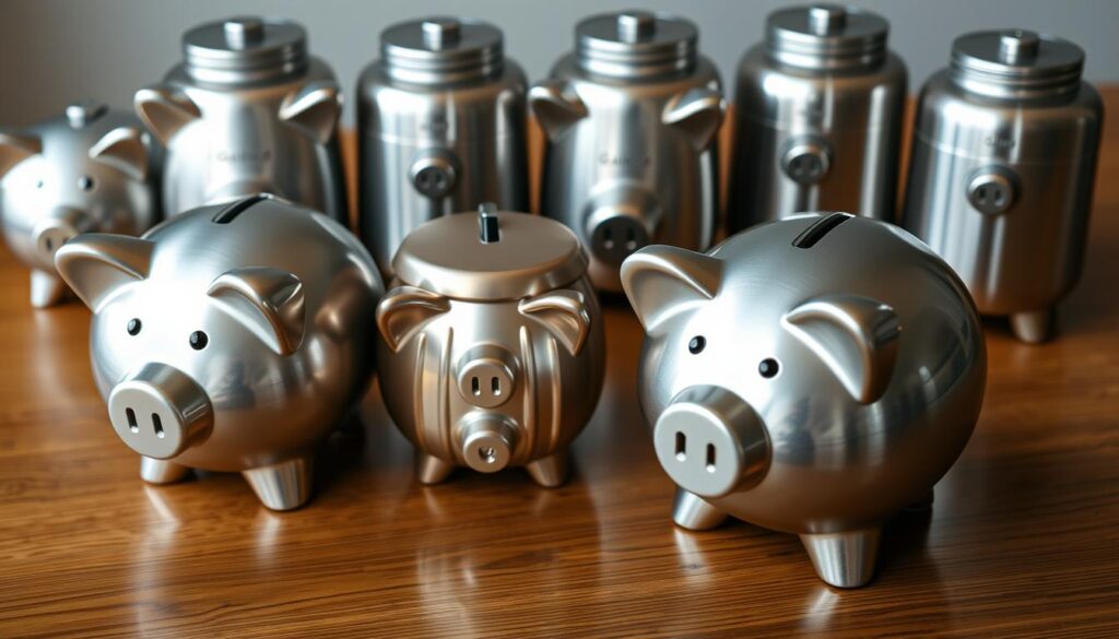 heavy-duty metal piggy banks with lock