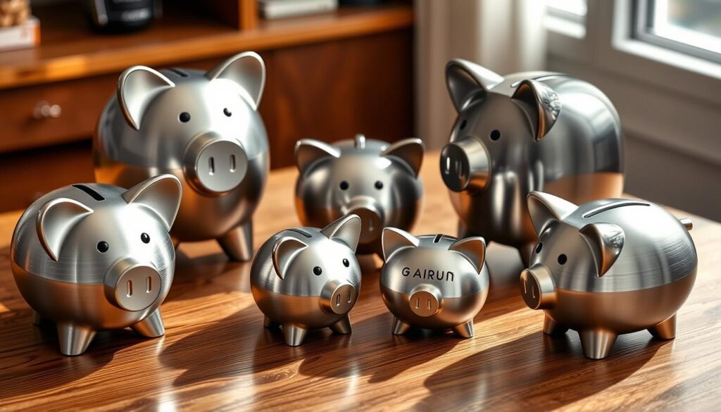 metal piggy banks