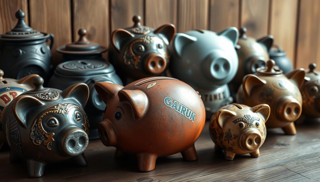 old metal piggy banks​