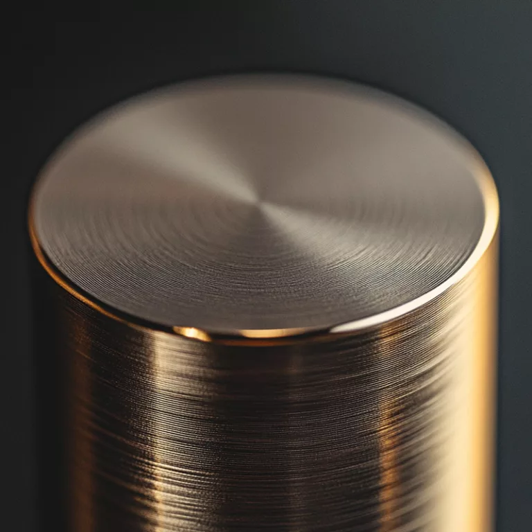 perfume bottle cap with brushed metal texture