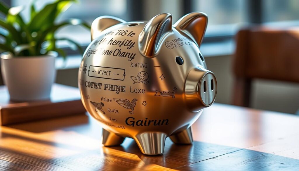 personalized metal piggy bank