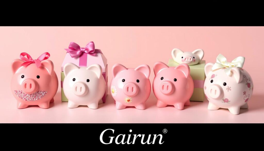 pink piggy banks as gifts