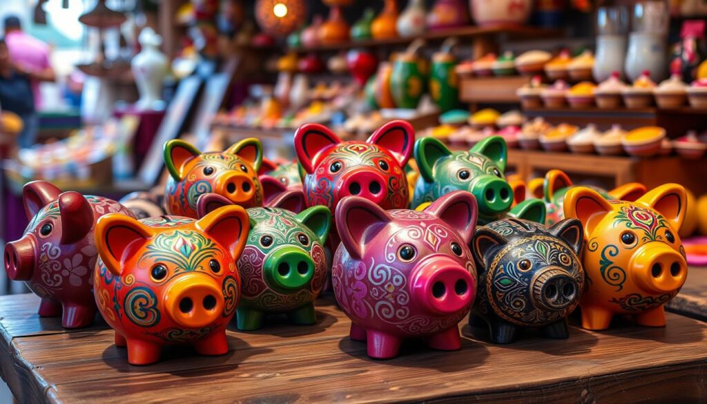 selection of Mexican piggy banks