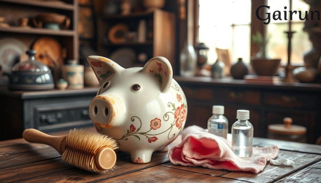 vintage piggy bank care