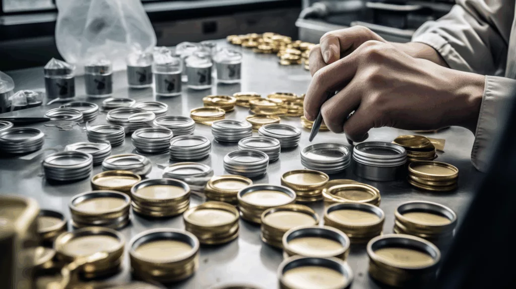 Skilled workers manufacturing zinc alloy closures and lids with polishing and plating at Gairun, professional Custom Closures Manufacturer and Supplier