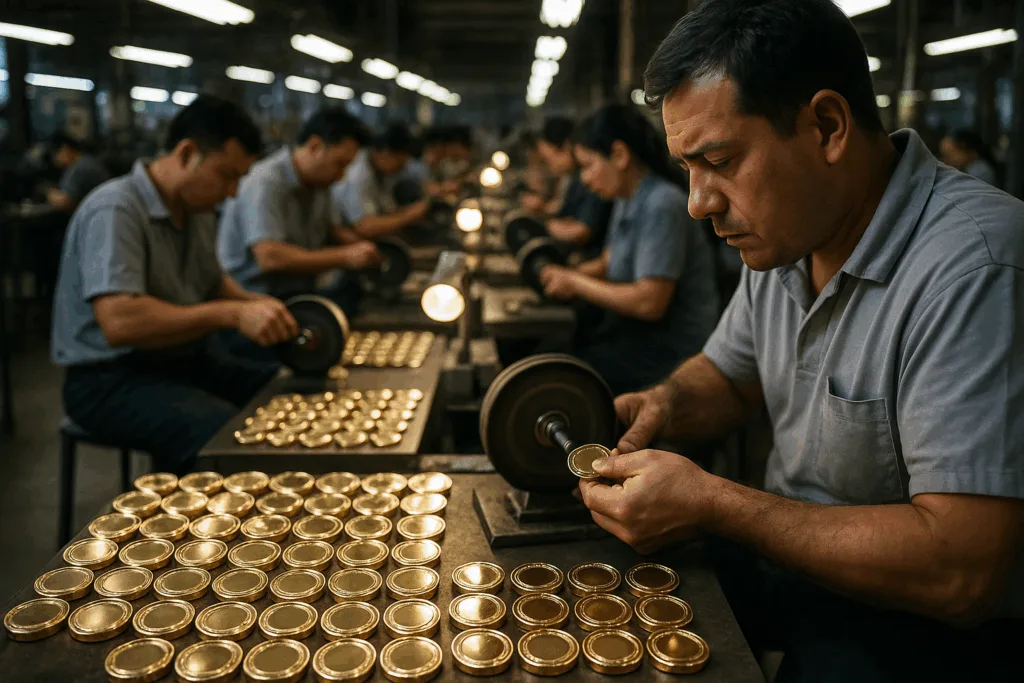 manual buffing polishing medals