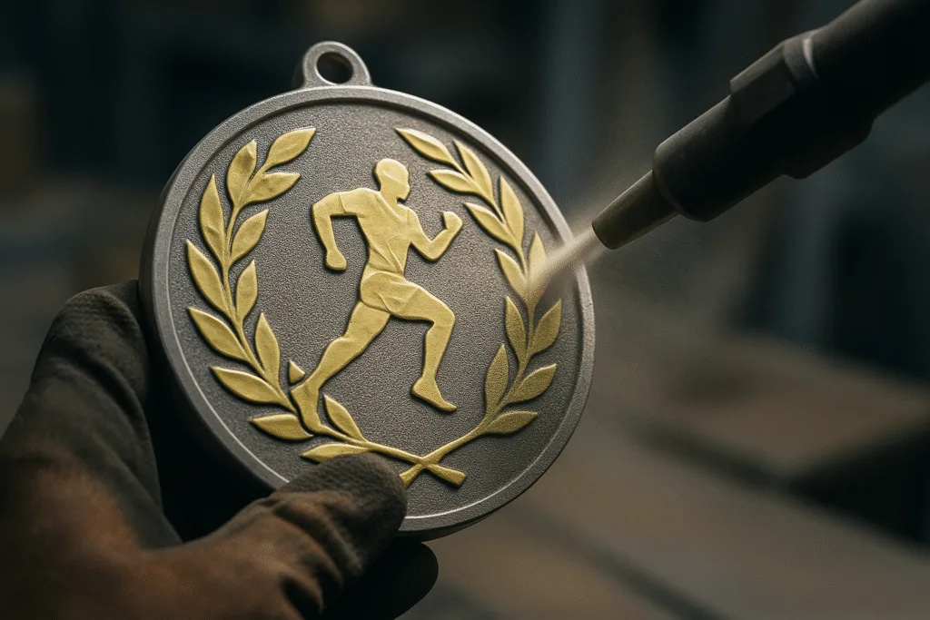 precision sandblasting process 3d medal precision sandblasting process 3d medal