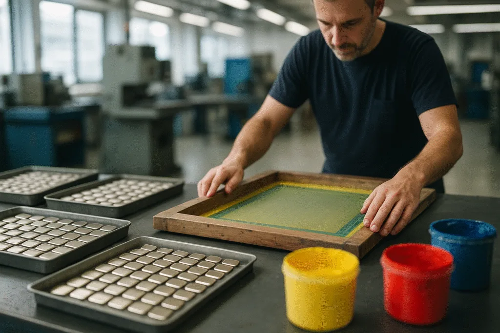 screen printing metal badge workshop screen printing metal badge workshop
