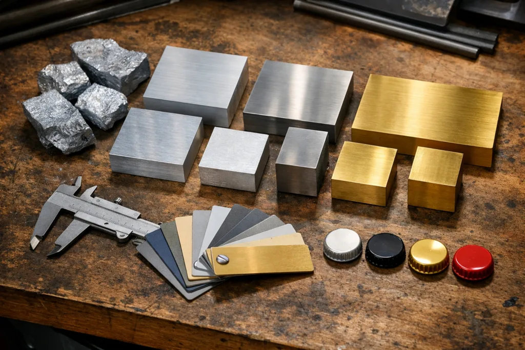 custom bottle cap materials selection