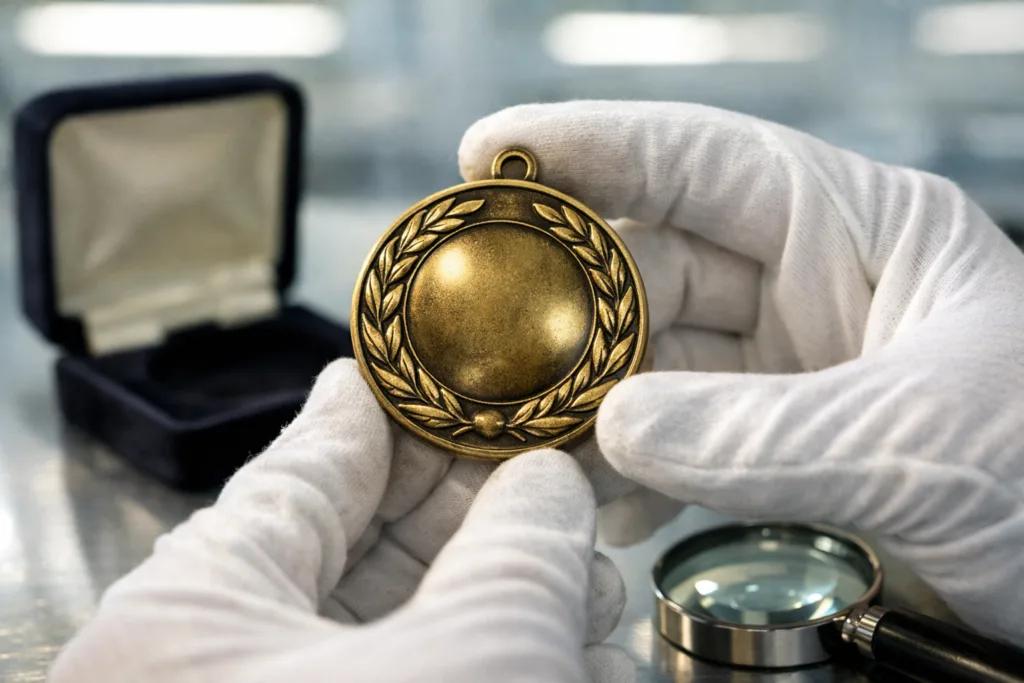 electroplated award medal final inspection electroplated award medal final inspection