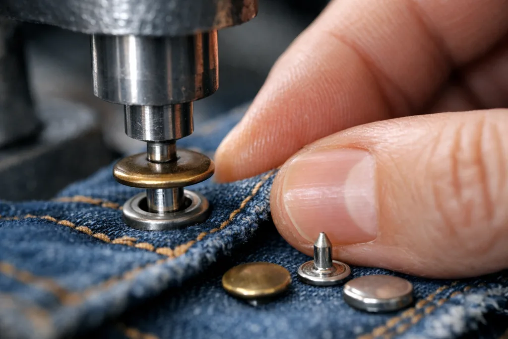 fixing metal buttons to fabric fixing metal buttons to fabric