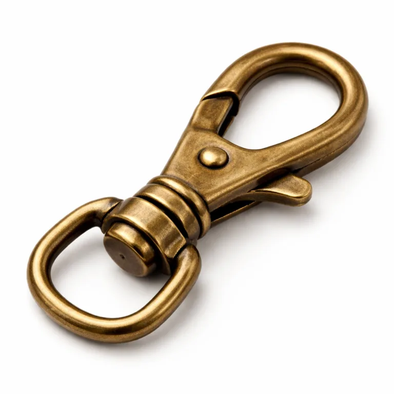 A beautiful antique brass clasp with a soft rounded edge and gentle 3D relief accents, providing a classic and tactile appearance for decorative projects or artisanal accessories.