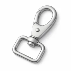 A minimalist bag strap clasp hook crafted in zinc alloy with a matte silver finish and flat profile. Features soft, rounded edges for a sleek modern look, perfect for everyday bags.