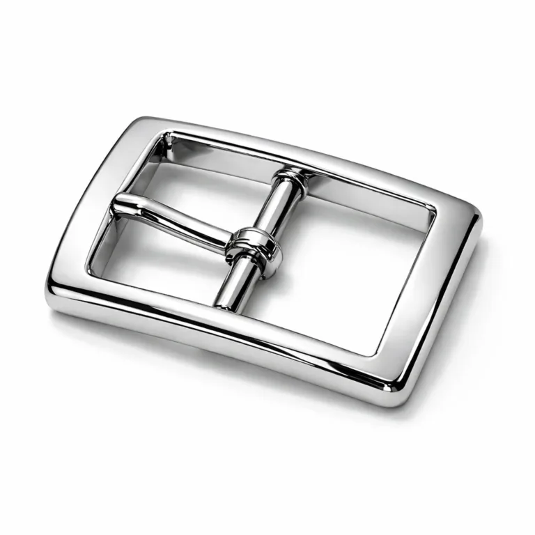 gr belt buckle polished nickel Electroplated fashion belt buckle crafted from zinc alloy with a classic rectangular shape. Features a highly polished shiny silver finish and soft rounded edges, offering a sleek modern look for any fashion accessory.