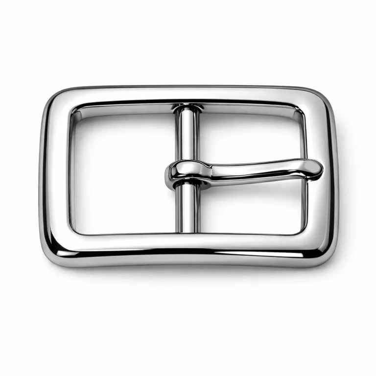 gr center bar buckle polished silver This classic center-bar belt buckle features a highly polished silver finish on zinc alloy with soft rounded edges, offering a stylish and timeless look suitable for most belts. Ideal for e-commerce showcasing with sharp detail and high realism.
