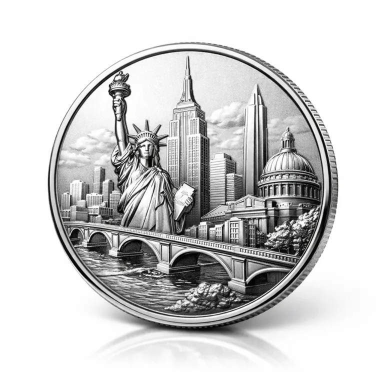gr city landmark souvenir nickel A round City Landmark Souvenir Token crafted from zinc alloy with a polished, shiny nickel finish. Features a crisp beveled edge and raised 3D relief design representing an iconic city landmark. Perfect for collectors and tourists.