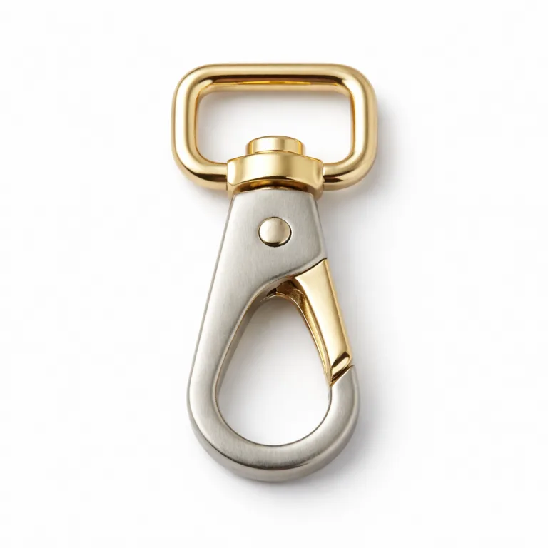 A modern electroplated clasp crafted from zinc alloy, featuring a matte nickel finish and stylish brushed surface. Its flat design offers a contemporary look suitable for various metal crafts.