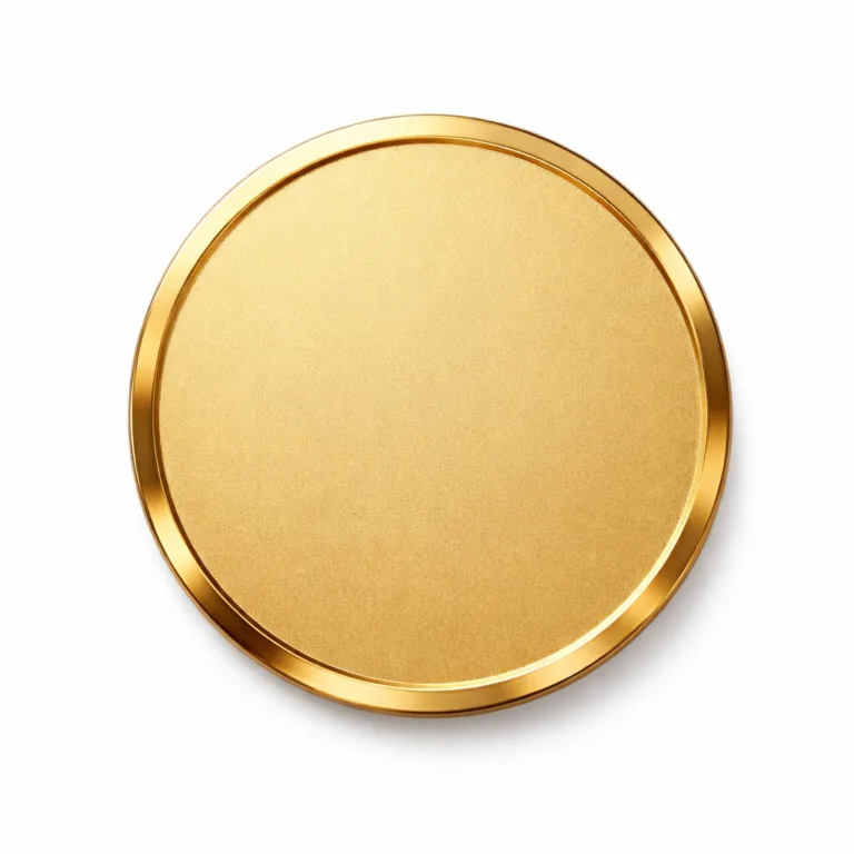 Gold-Plated Premium Souvenir made from brass, finished with gold-plating, featuring a sandblasted matte surface, crisp beveled edging, and 2D flat silhouette design. Photographed in high realism for e-commerce display.
