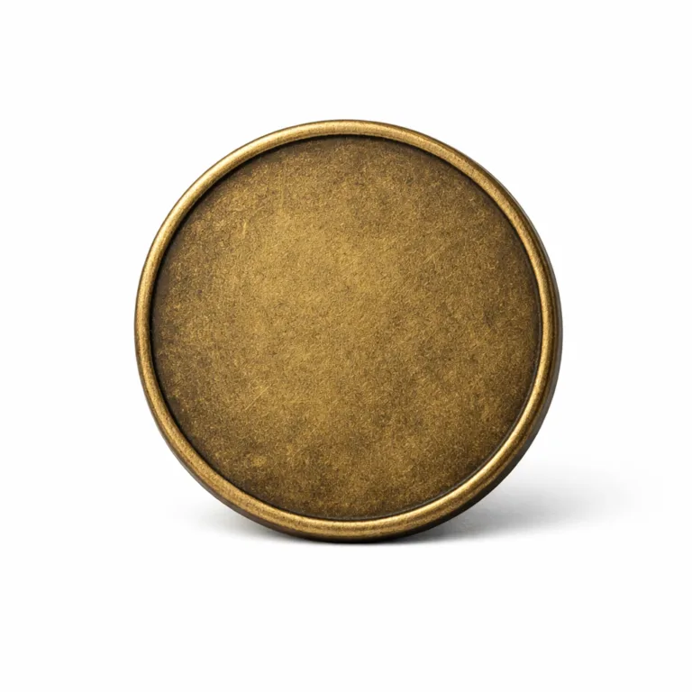 This event souvenir coin features a realistic brass appearance with antique brass finish. The design is 2D and flat with a soft rounded edge, making it an elegant and classic keepsake.