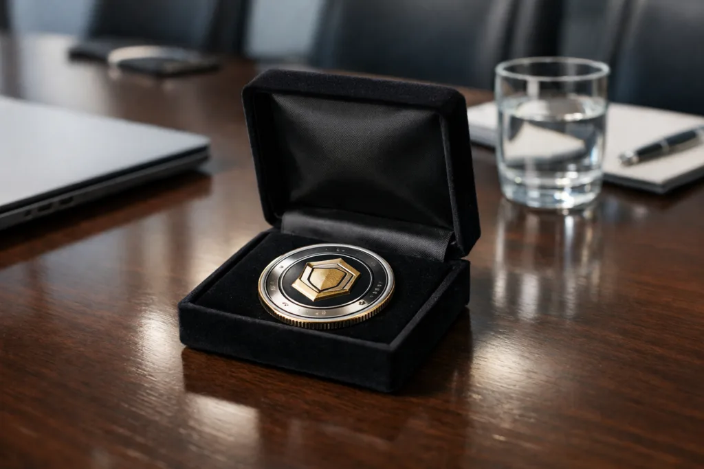 challenge coin corporate recognition meeting