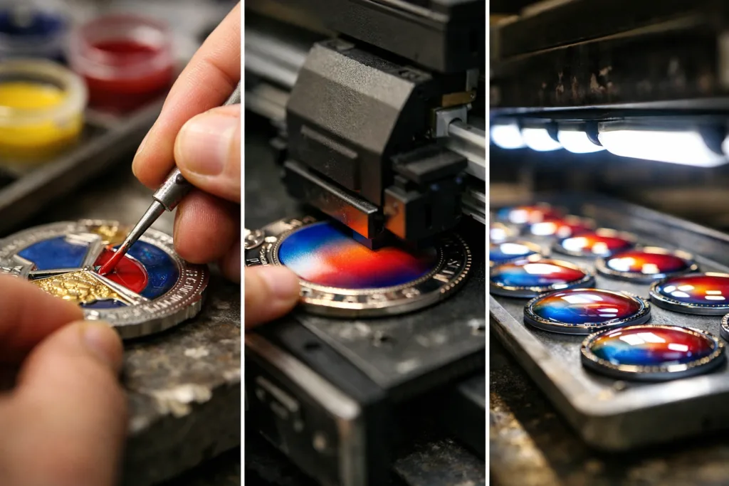color application process soft enamel printed epoxy medals color application process soft enamel printed epoxy medals