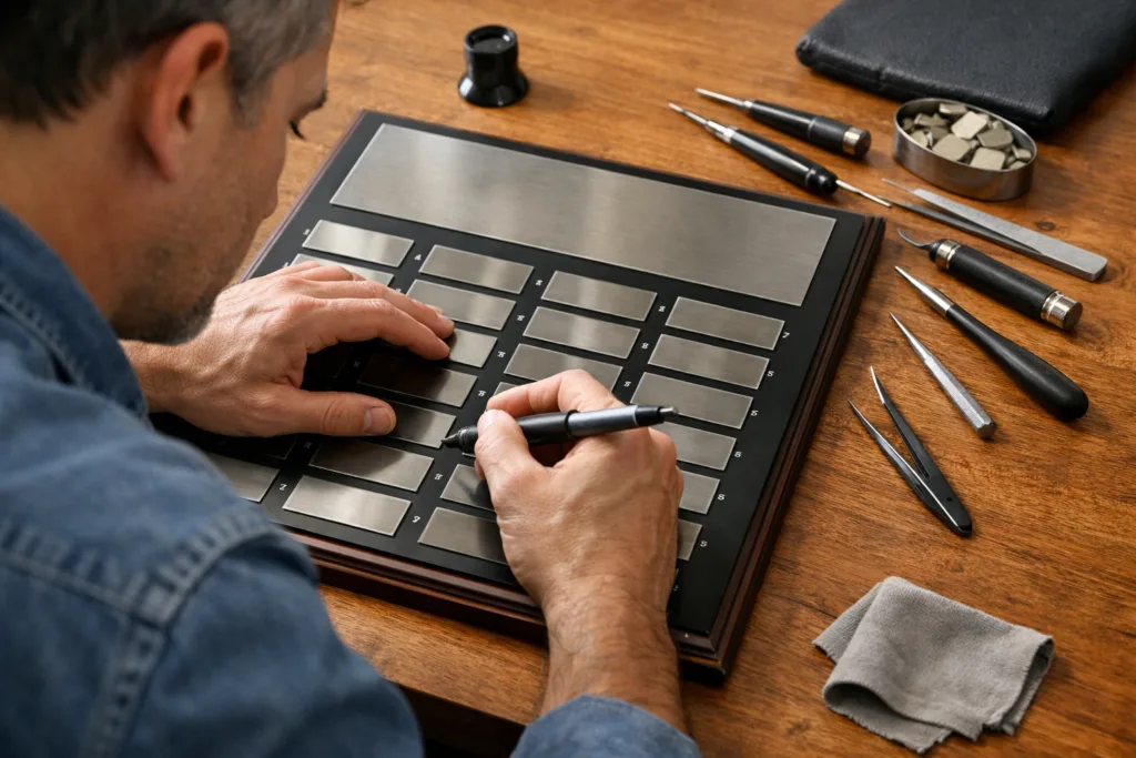 craftsman updating metal perpetual plaque craftsman updating metal perpetual plaque