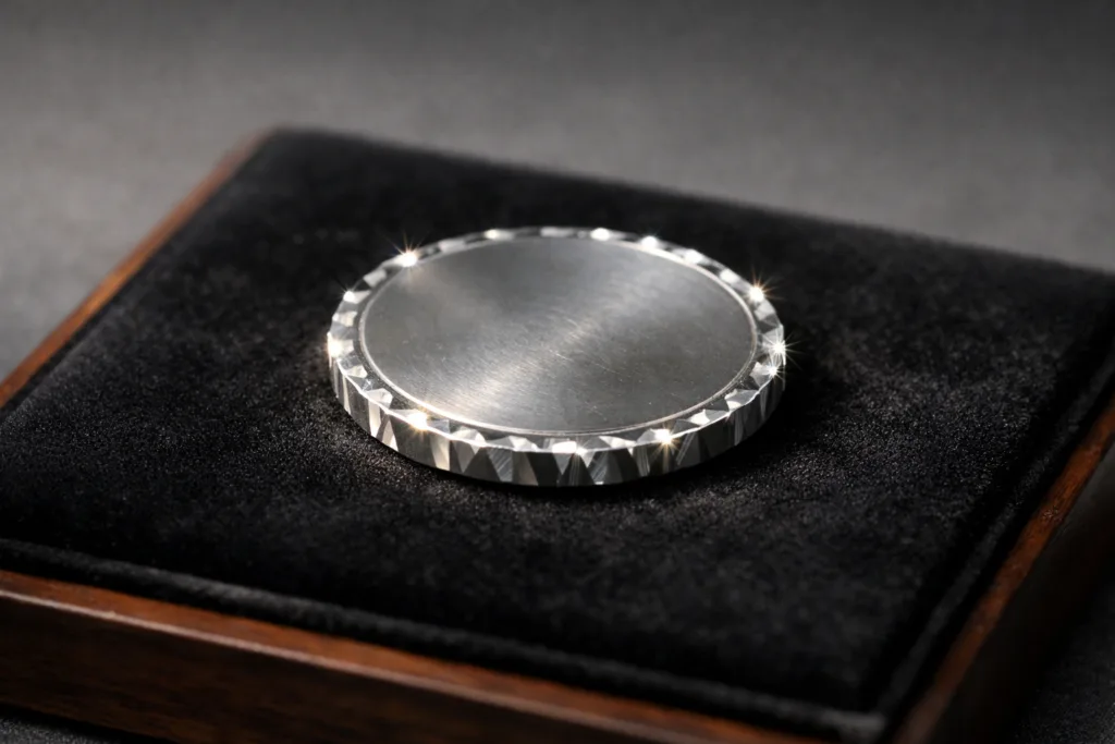 diamond cut coin edge closeup diamond cut coin edge closeup