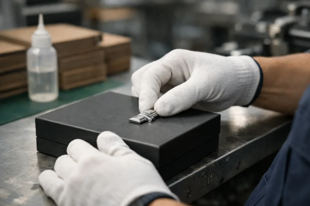 mounting zinc alloy logo paper box mounting zinc alloy logo paper box