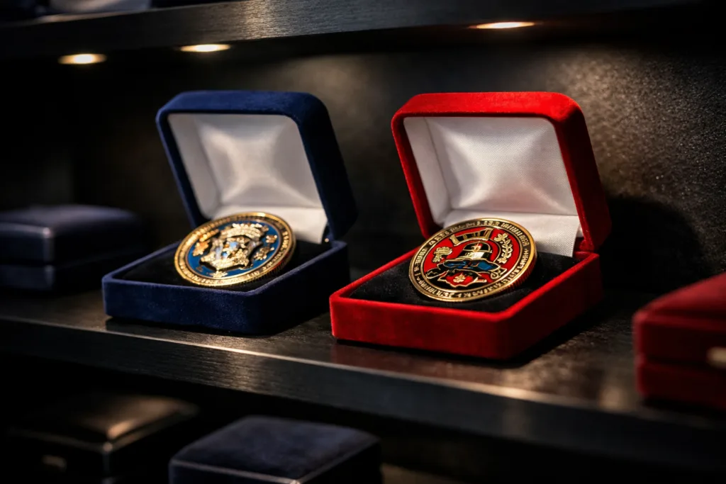 packaged police fire coins display packaged police fire coins display