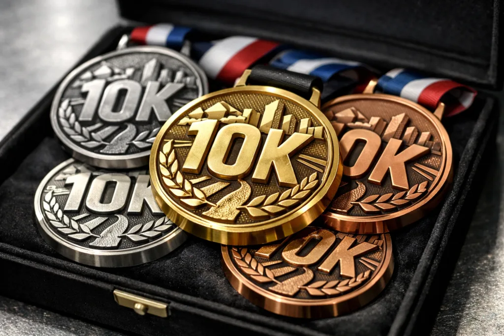 10k medal design premium running