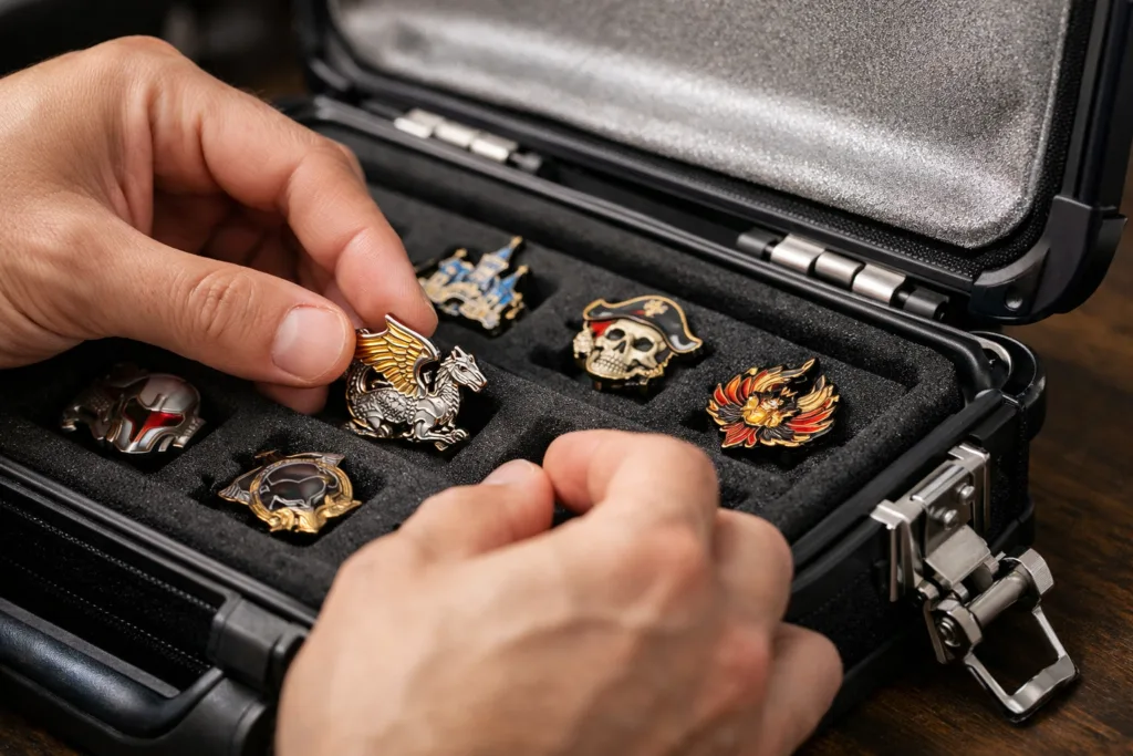 arranging limited edition pins hard case arranging limited edition pins hard case