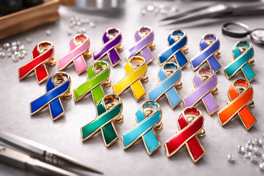awareness ribbon pins vibrant manufacturing detail awareness ribbon pins vibrant manufacturing detail