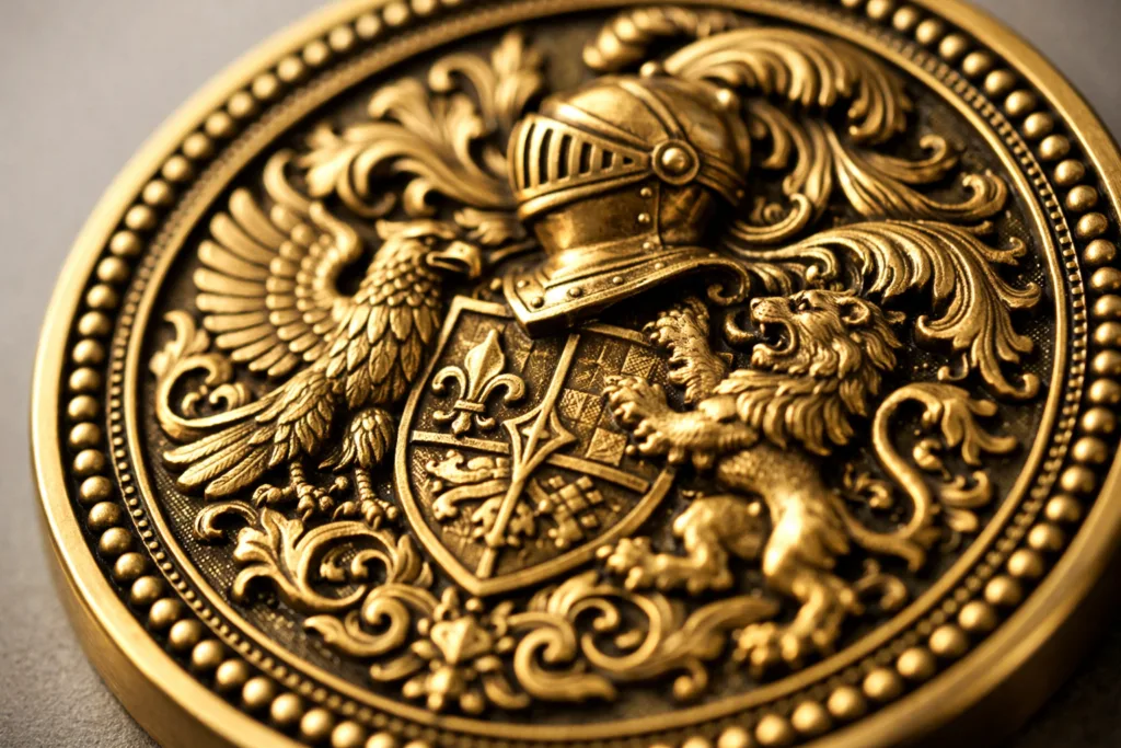 die struck medallion macro