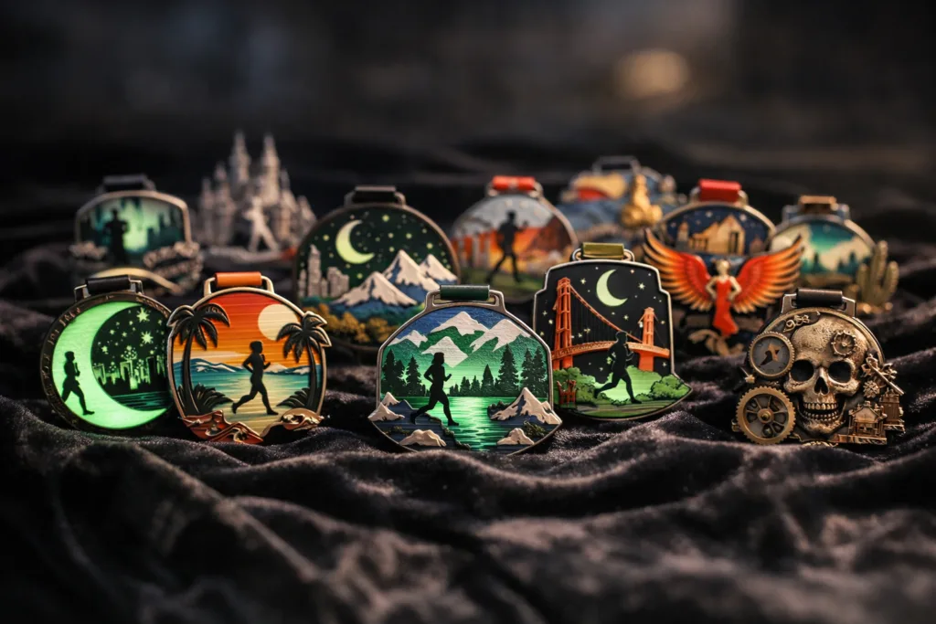 glow cutout half marathon medal glow cutout half marathon medal