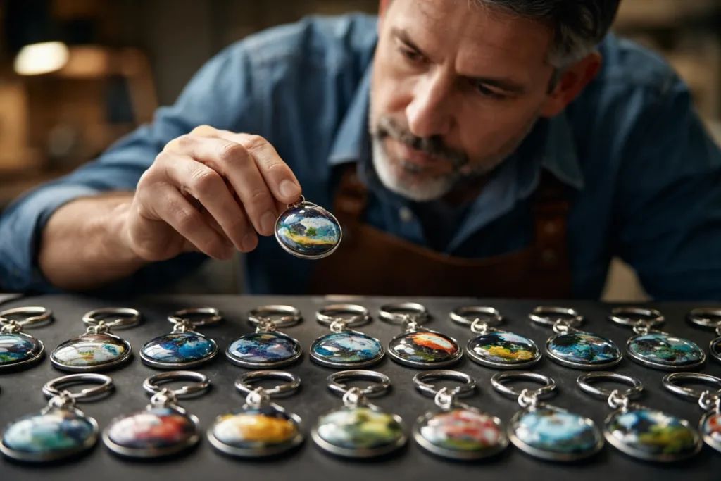 epoxy dome finished metal keychains epoxy dome finished metal keychains