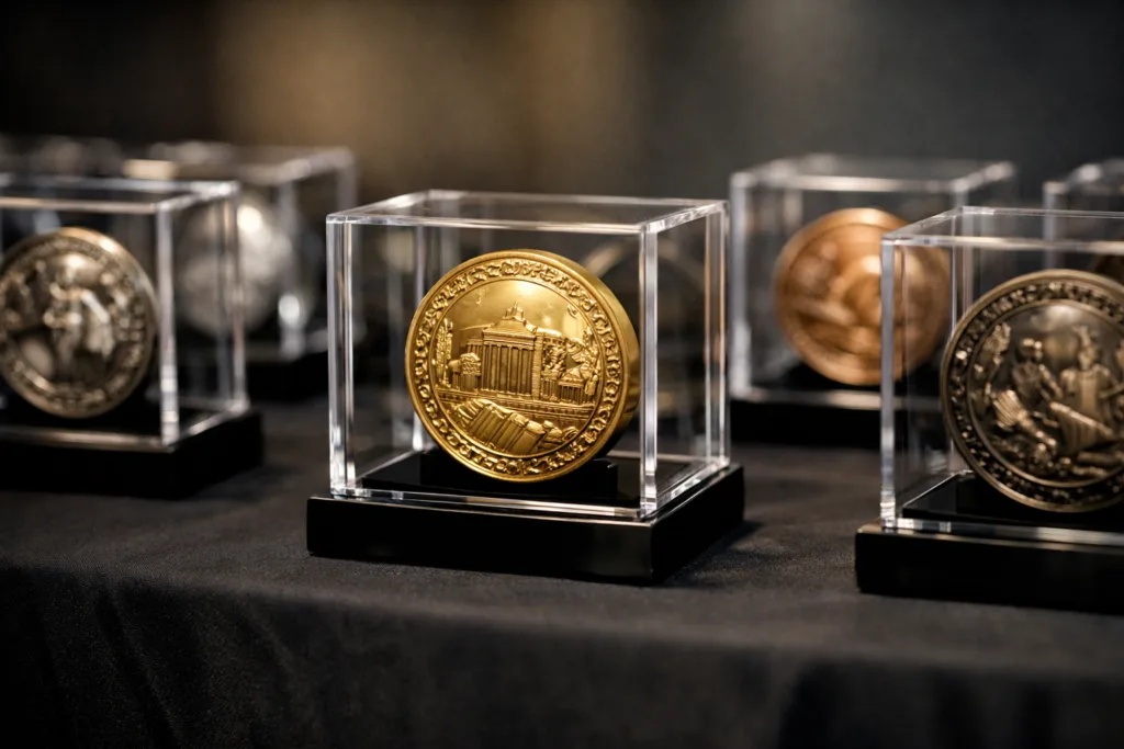 event medallions clear display box event medallions clear display box