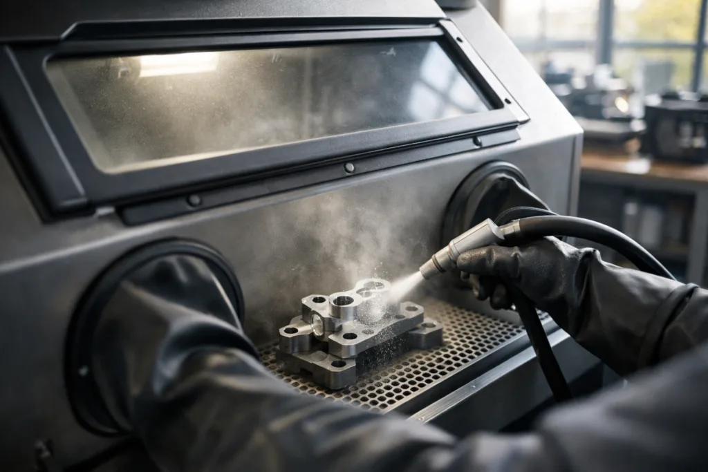 sandblasting metal workshop industrial