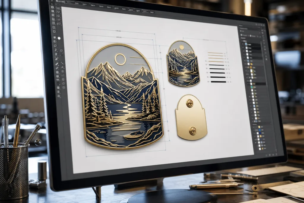 vector artwork enamel pin layers vector artwork enamel pin layers