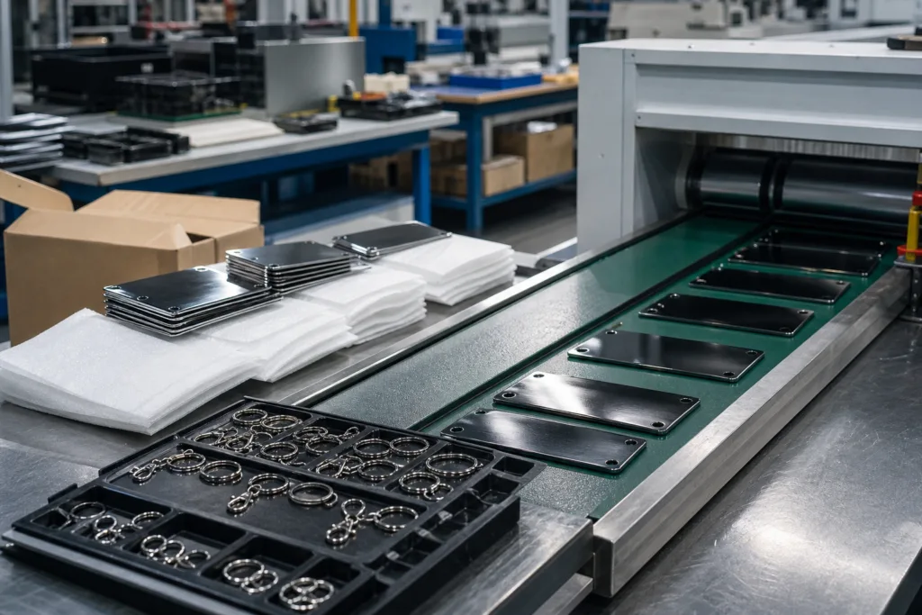black plated metal production packaging black plated metal production packaging