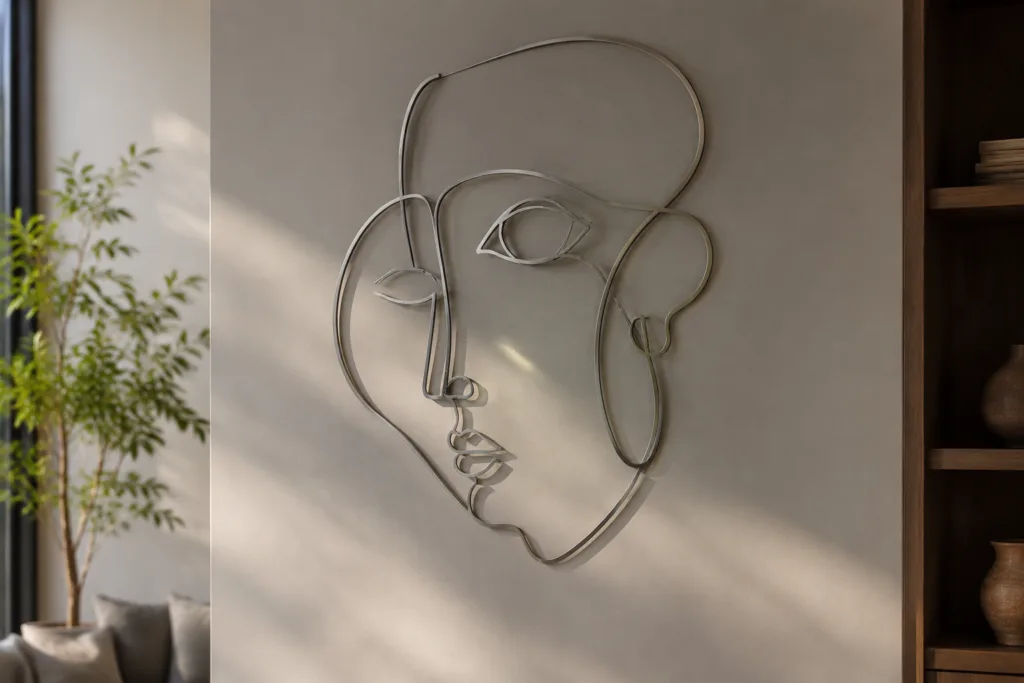 minimalist line art metal wall sculpture minimalist line art metal wall sculpture